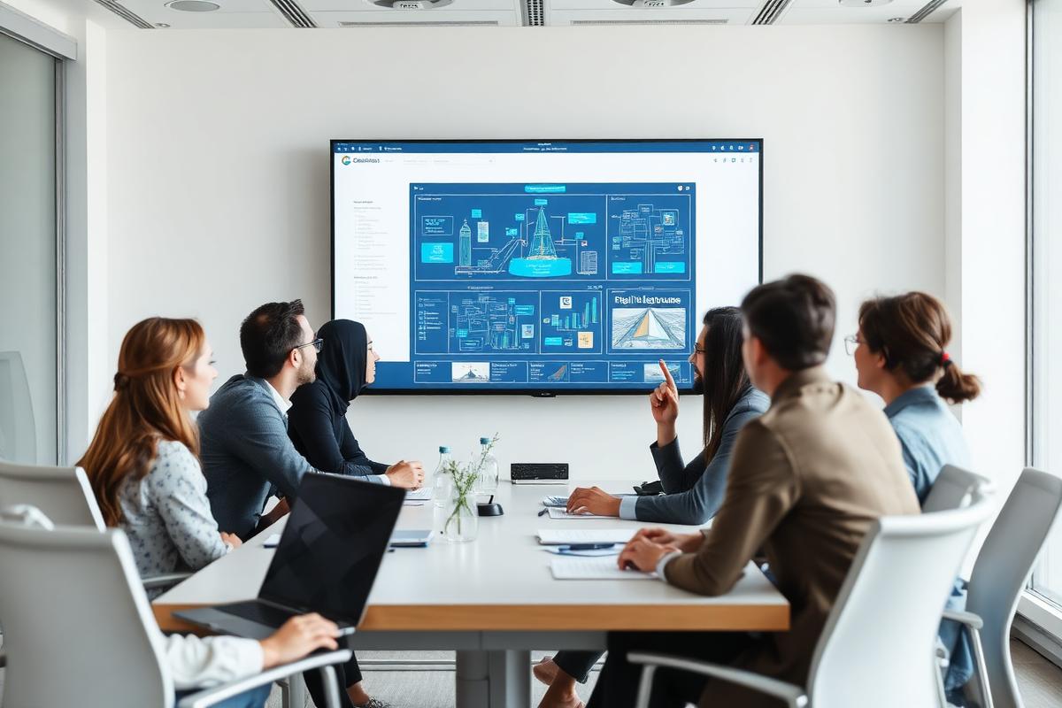 Equipo de MGY planificando un proyecto de infraestructura TI